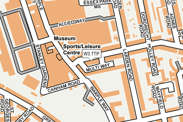 W3 7TP map - OS OpenMap – Local (Ordnance Survey)