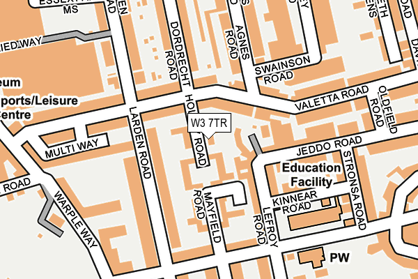 W3 7TR map - OS OpenMap – Local (Ordnance Survey)