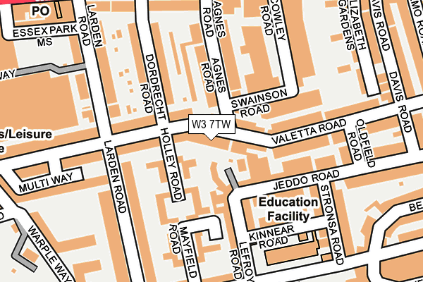 W3 7TW map - OS OpenMap – Local (Ordnance Survey)