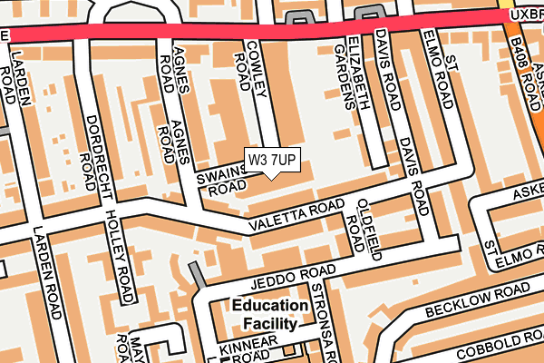 W3 7UP map - OS OpenMap – Local (Ordnance Survey)