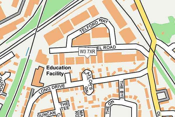 W3 7XR map - OS OpenMap – Local (Ordnance Survey)