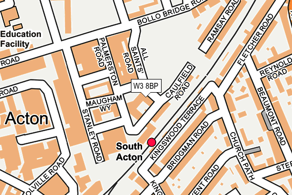 W3 8BP map - OS OpenMap – Local (Ordnance Survey)