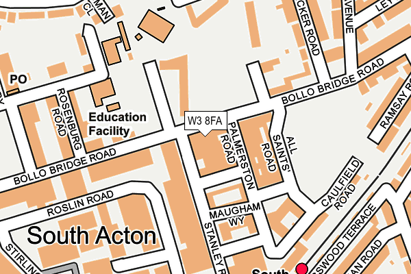 W3 8FA map - OS OpenMap – Local (Ordnance Survey)