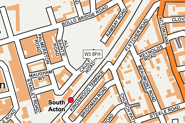 W3 8FH map - OS OpenMap – Local (Ordnance Survey)