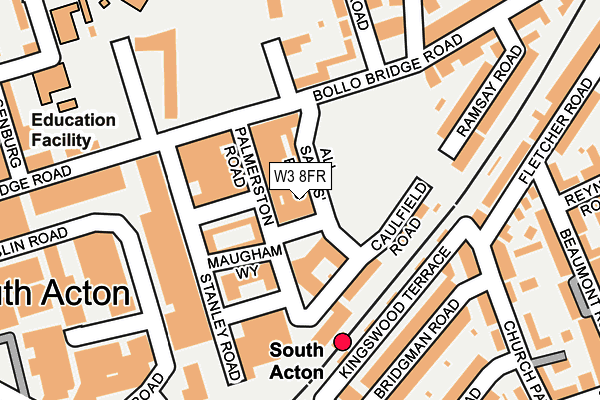 W3 8FR map - OS OpenMap – Local (Ordnance Survey)