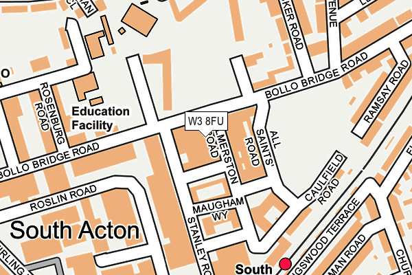 W3 8FU map - OS OpenMap – Local (Ordnance Survey)