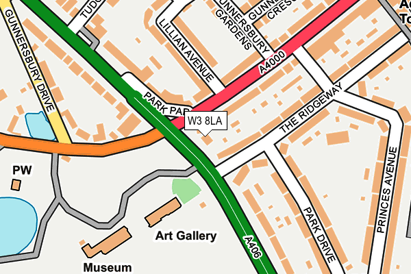 W3 8LA map - OS OpenMap – Local (Ordnance Survey)