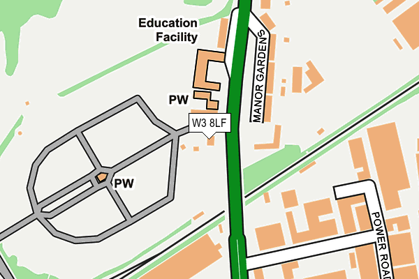 W3 8LF map - OS OpenMap – Local (Ordnance Survey)