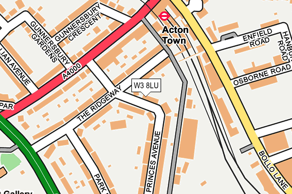 W3 8LU map - OS OpenMap – Local (Ordnance Survey)