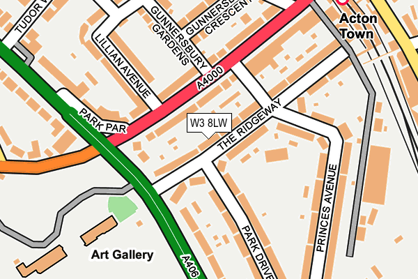 W3 8LW map - OS OpenMap – Local (Ordnance Survey)