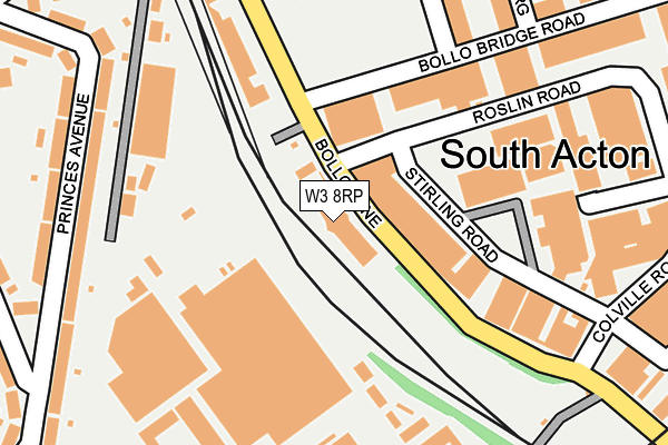 W3 8RP map - OS OpenMap – Local (Ordnance Survey)