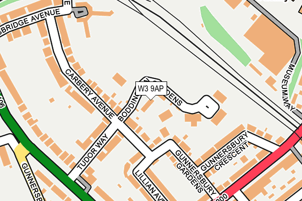 W3 9AP map - OS OpenMap – Local (Ordnance Survey)