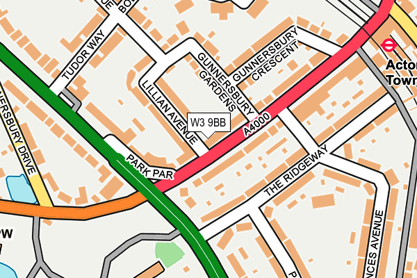 W3 9BB map - OS OpenMap – Local (Ordnance Survey)