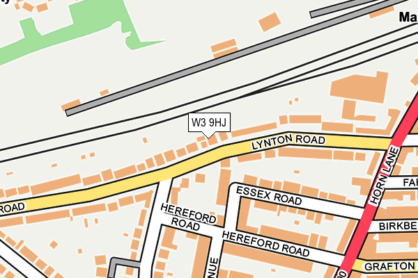 W3 9HJ map - OS OpenMap – Local (Ordnance Survey)