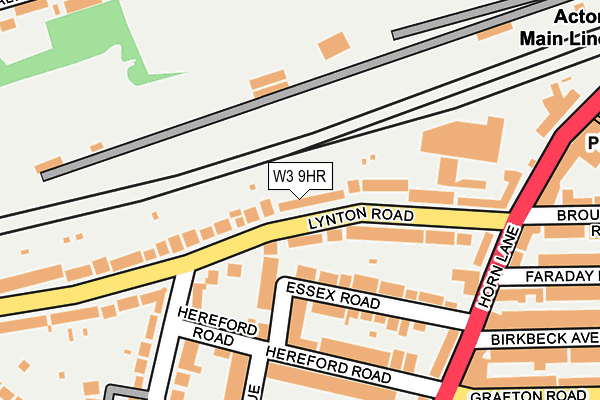 W3 9HR map - OS OpenMap – Local (Ordnance Survey)