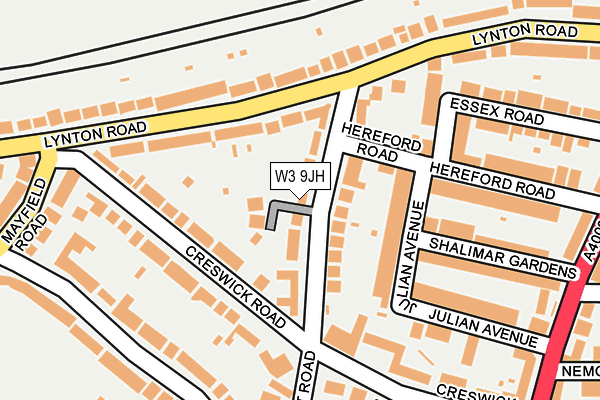 W3 9JH map - OS OpenMap – Local (Ordnance Survey)