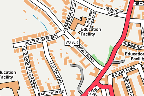 W3 9LR map - OS OpenMap – Local (Ordnance Survey)