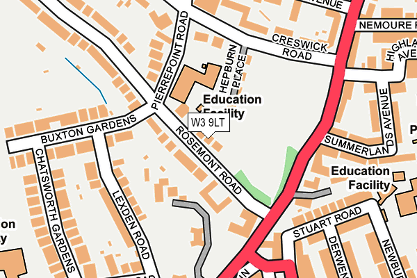 W3 9LT map - OS OpenMap – Local (Ordnance Survey)