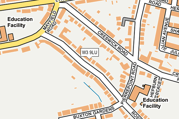 W3 9LU map - OS OpenMap – Local (Ordnance Survey)
