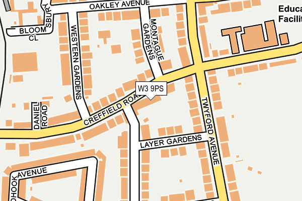 W3 9PS map - OS OpenMap – Local (Ordnance Survey)