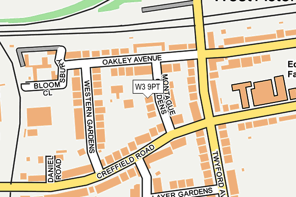 W3 9PT map - OS OpenMap – Local (Ordnance Survey)