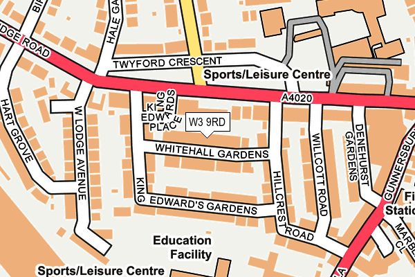 W3 9RD map - OS OpenMap – Local (Ordnance Survey)