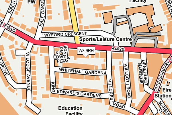 W3 9RH map - OS OpenMap – Local (Ordnance Survey)