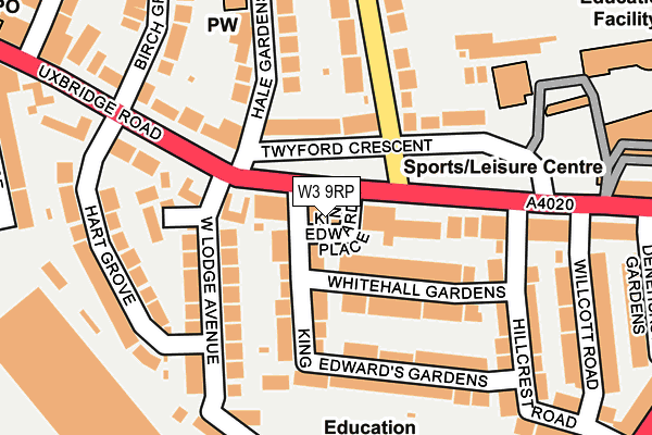 W3 9RP map - OS OpenMap – Local (Ordnance Survey)