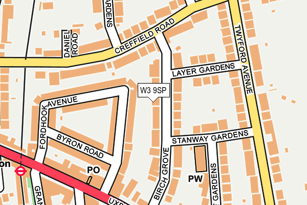 W3 9SP map - OS OpenMap – Local (Ordnance Survey)