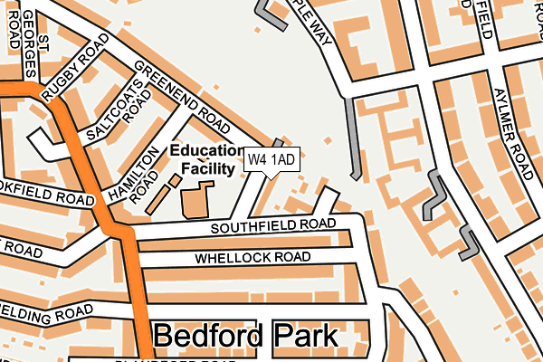 W4 1AD map - OS OpenMap – Local (Ordnance Survey)