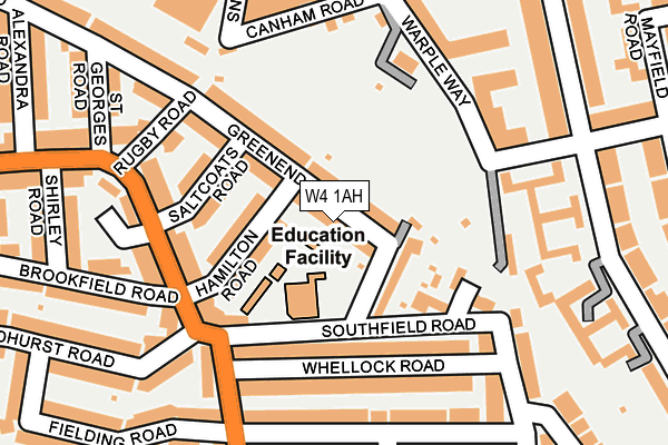 W4 1AH map - OS OpenMap – Local (Ordnance Survey)