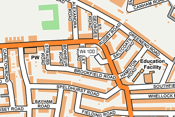 W4 1DD map - OS OpenMap – Local (Ordnance Survey)