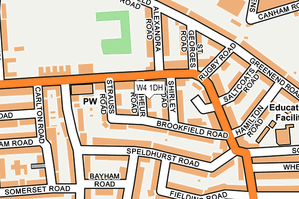 W4 1DH map - OS OpenMap – Local (Ordnance Survey)