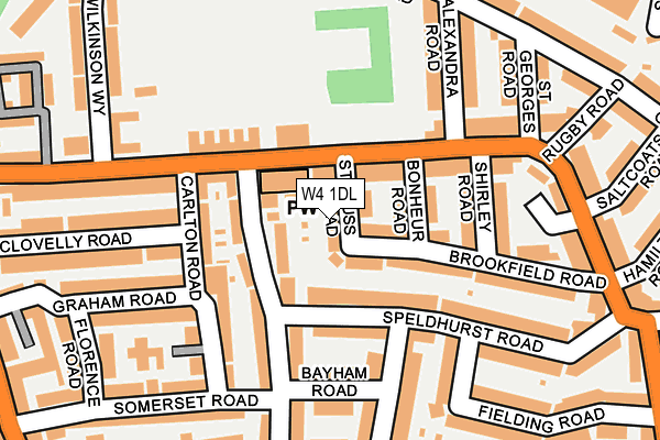 W4 1DL map - OS OpenMap – Local (Ordnance Survey)