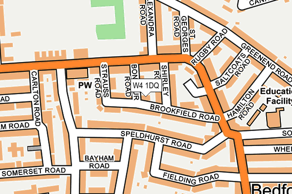 W4 1DQ map - OS OpenMap – Local (Ordnance Survey)