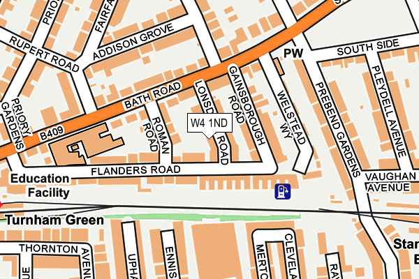 W4 1ND map - OS OpenMap – Local (Ordnance Survey)