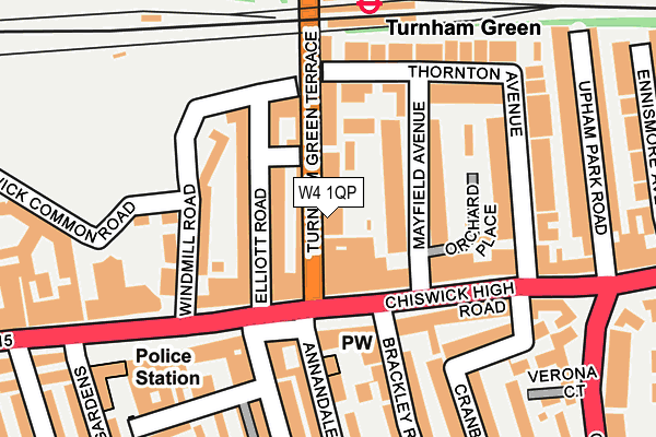 W4 1QP map - OS OpenMap – Local (Ordnance Survey)