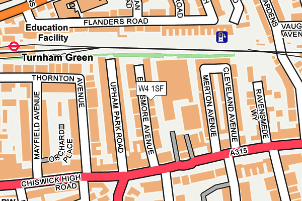 W4 1SF map - OS OpenMap – Local (Ordnance Survey)