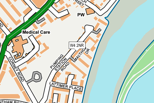 W4 2NR map - OS OpenMap – Local (Ordnance Survey)