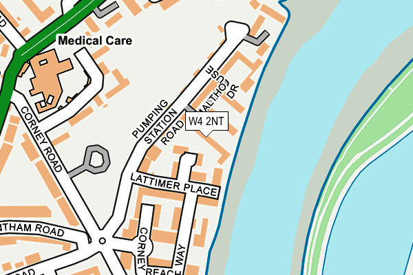 W4 2NT map - OS OpenMap – Local (Ordnance Survey)