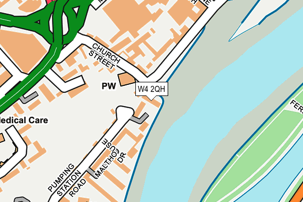 W4 2QH map - OS OpenMap – Local (Ordnance Survey)