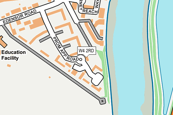 W4 2RD map - OS OpenMap – Local (Ordnance Survey)