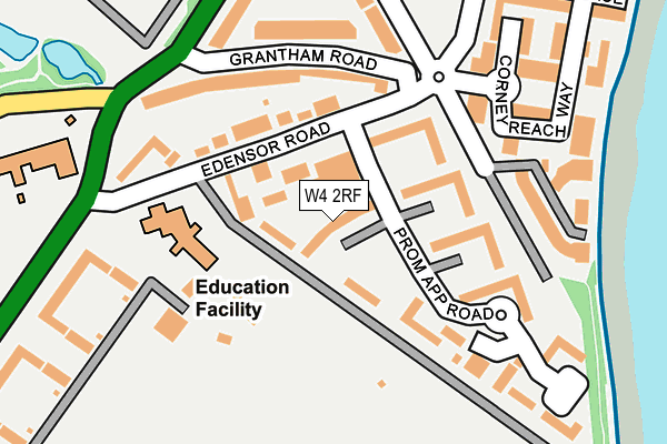 W4 2RF map - OS OpenMap – Local (Ordnance Survey)