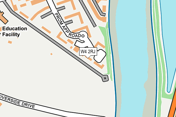 W4 2RJ map - OS OpenMap – Local (Ordnance Survey)