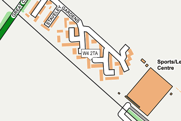 W4 2TA map - OS OpenMap – Local (Ordnance Survey)