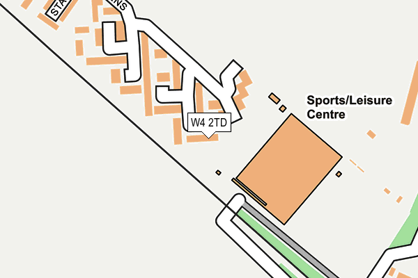 W4 2TD map - OS OpenMap – Local (Ordnance Survey)