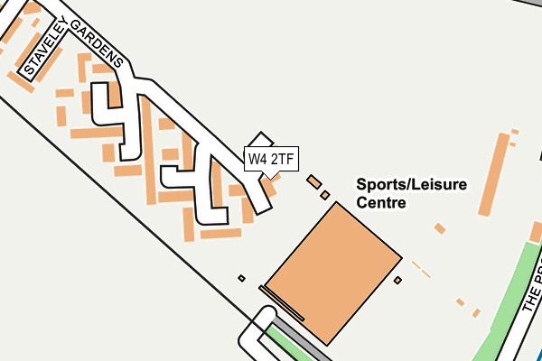 W4 2TF map - OS OpenMap – Local (Ordnance Survey)
