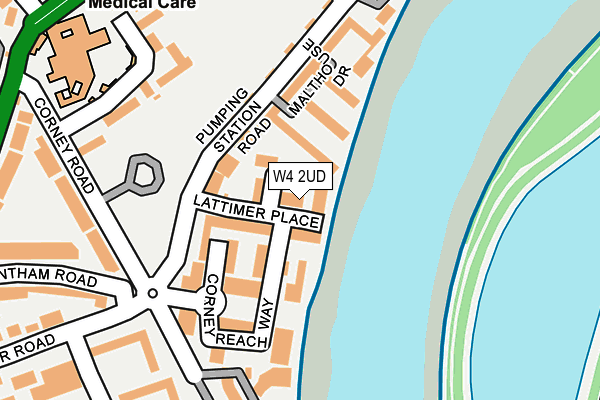 W4 2UD map - OS OpenMap – Local (Ordnance Survey)