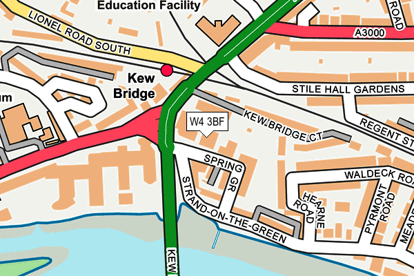 W4 3BF map - OS OpenMap – Local (Ordnance Survey)