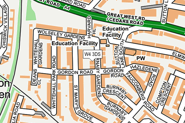 W4 3DS map - OS OpenMap – Local (Ordnance Survey)